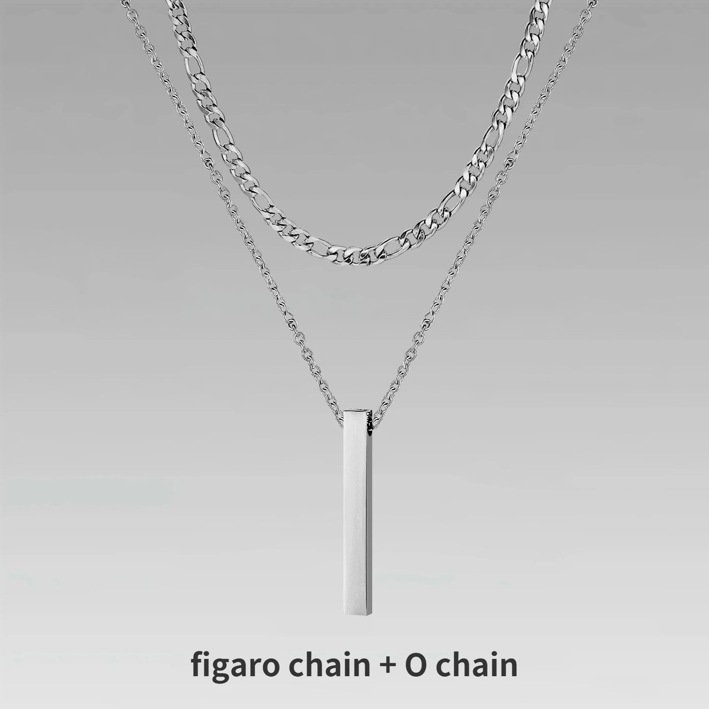 3D Vertical Bar Necklaces for Men