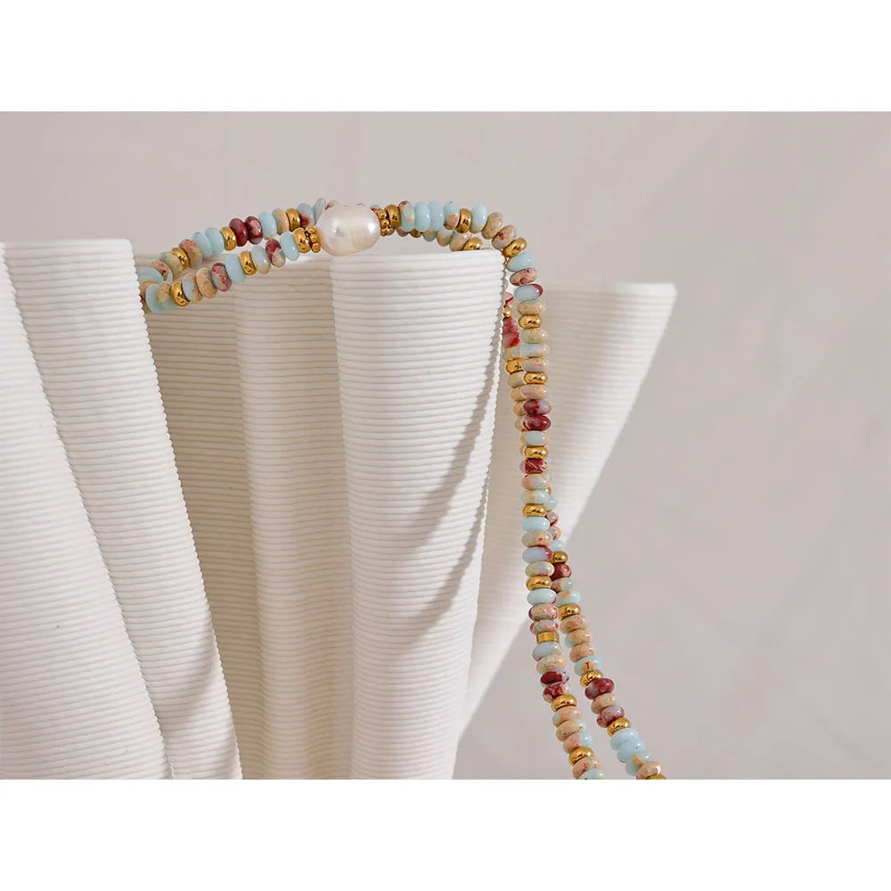 Freshwater Pearl Collar Chain Necklace