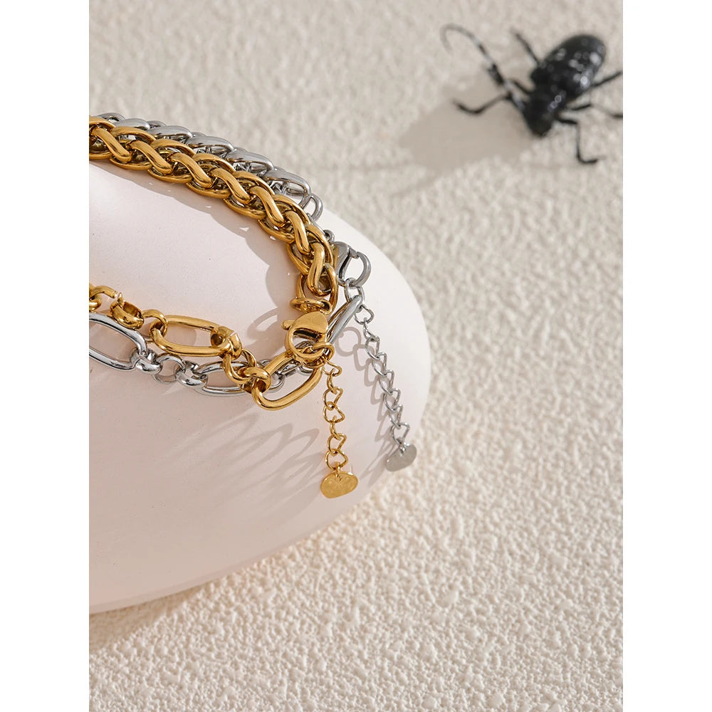 Metal Chain Statement Bracelet Bangle