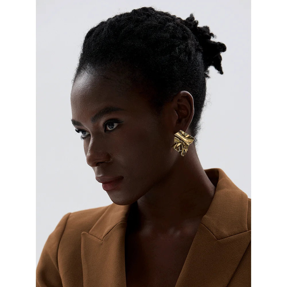 Geometric Big Stud Earrings