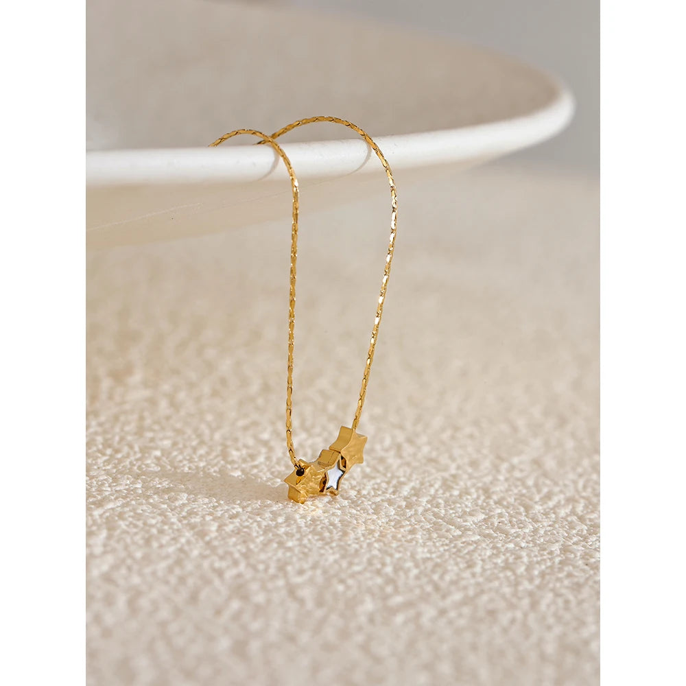 Star Double Side Pendant Necklace