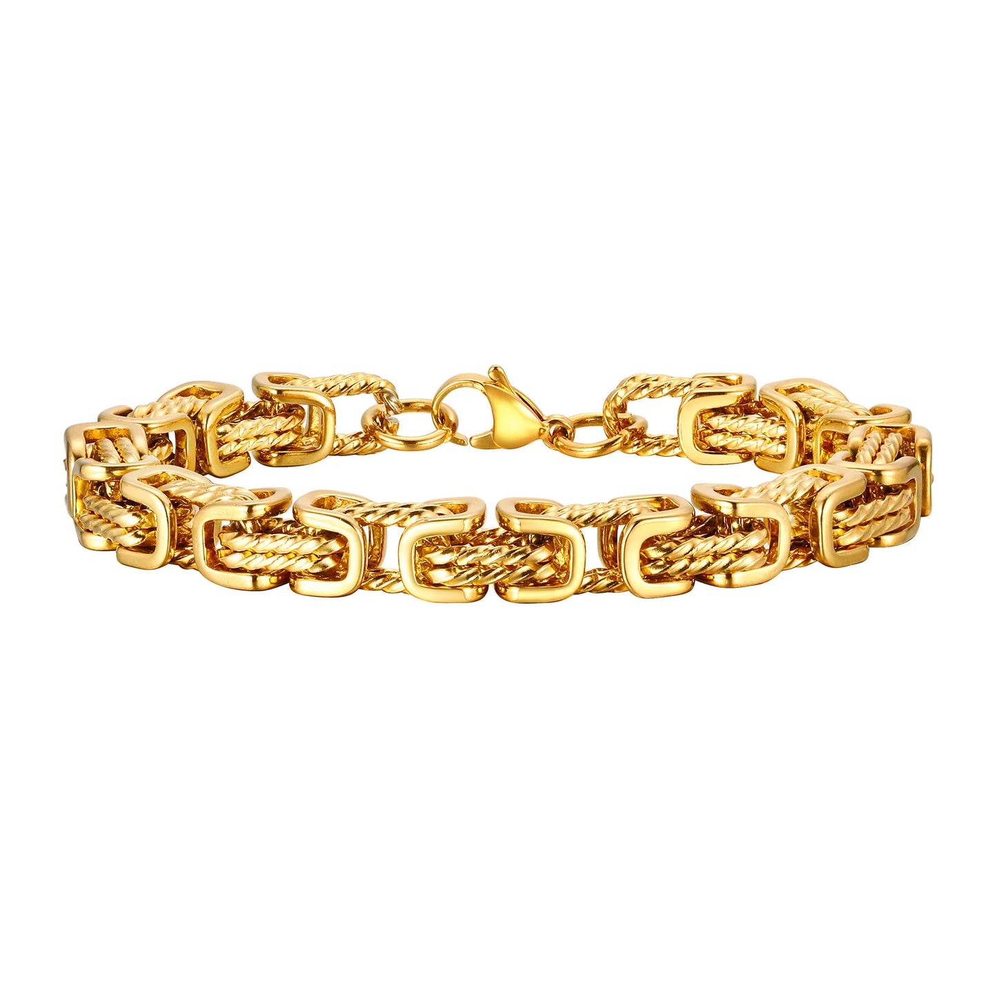 Chunky Braided Link Wristband Bracelets