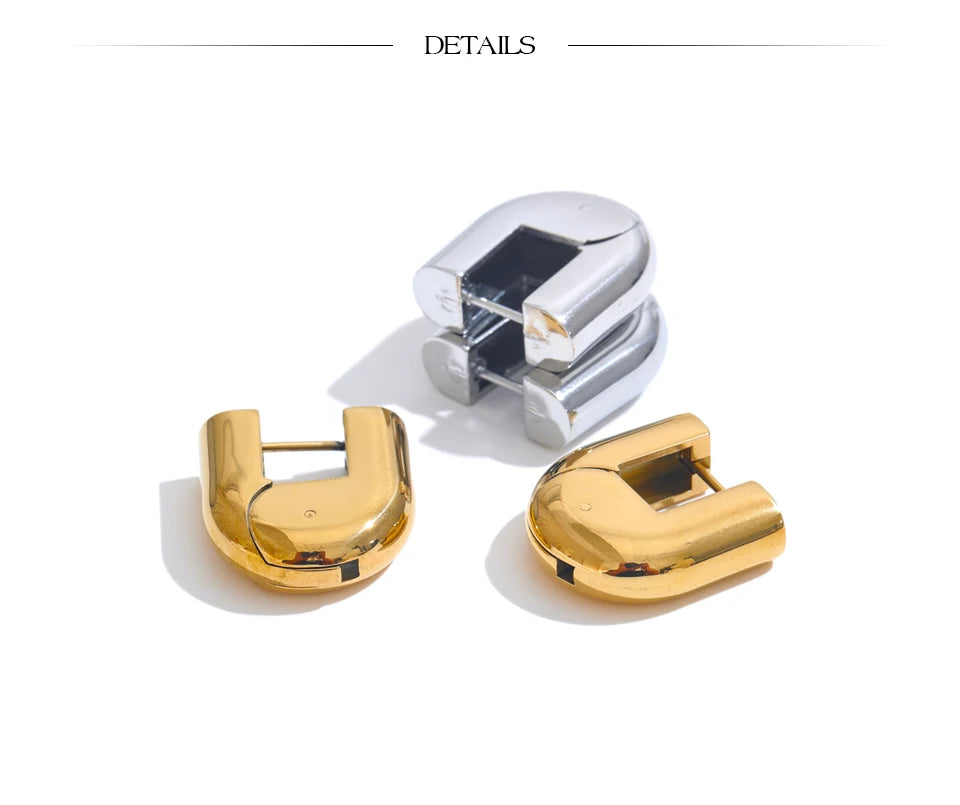 U-Shape Hollow Hoop Earrings