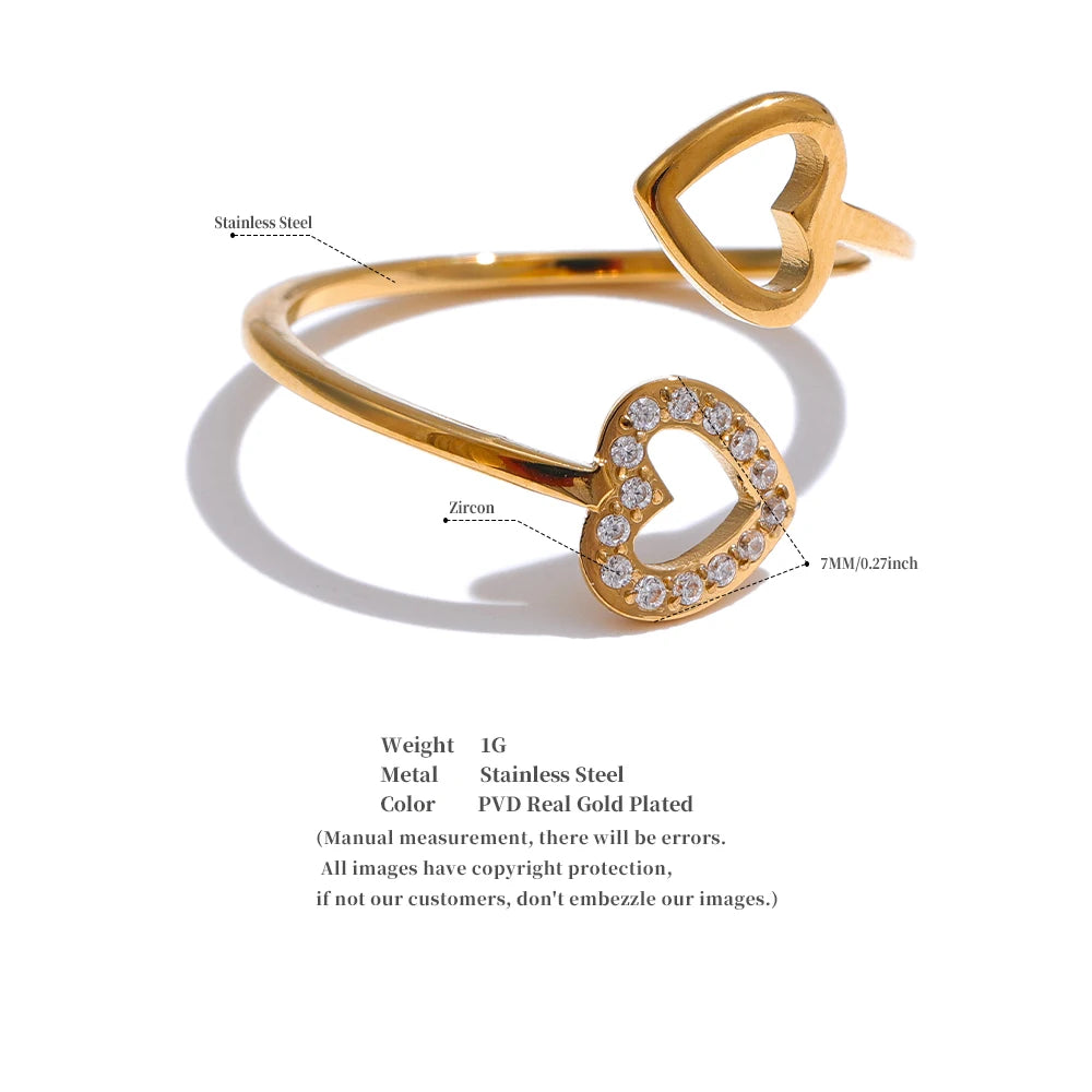 Heart Hollow Adjustable Ring