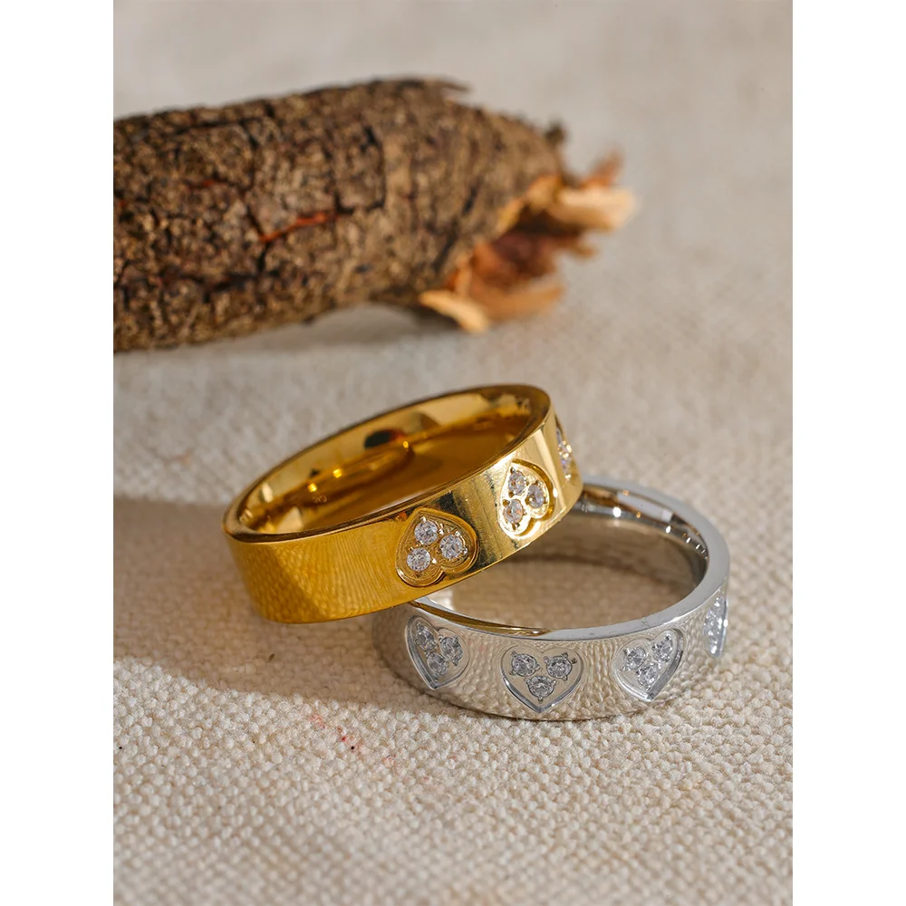 Cubic Zirconia Heart Ring