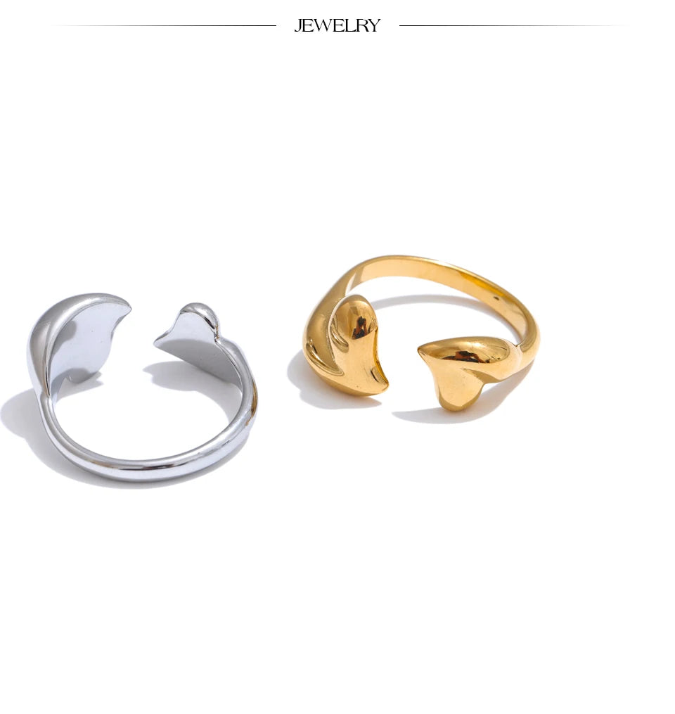 Minimalist Heart Adjustable Ring