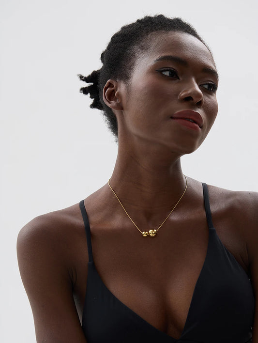 Round Ball Beads Pendant Necklace