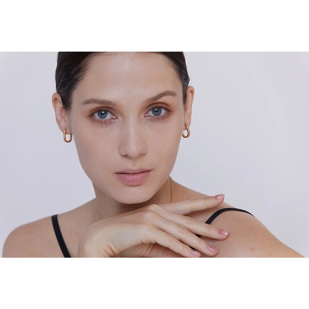 Cubic Zirconia Huggie Hoop Earrings