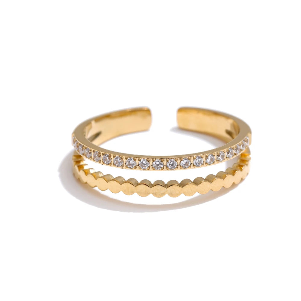 Double Layer Heart Ring