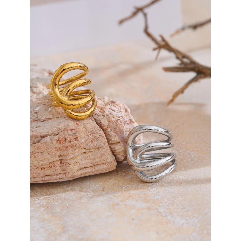 Unique Design Geometric Unusual Ring