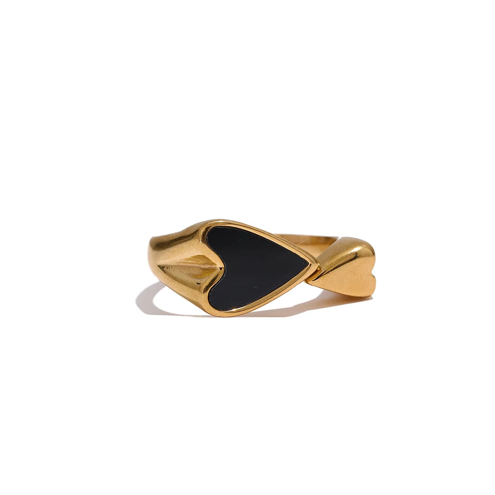 Shell Acrylic Heart Ring