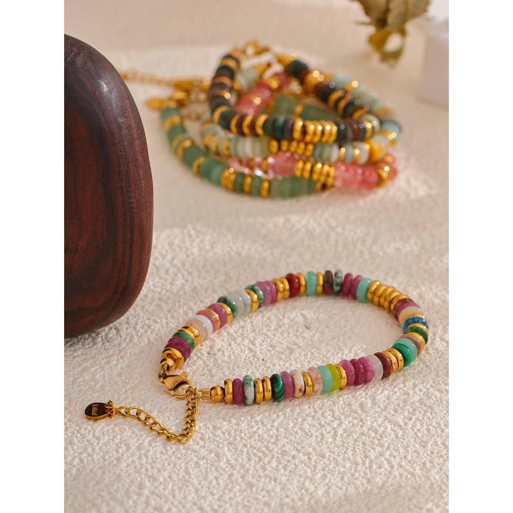 Natural Stone Beads Chain Handmade Bracelet