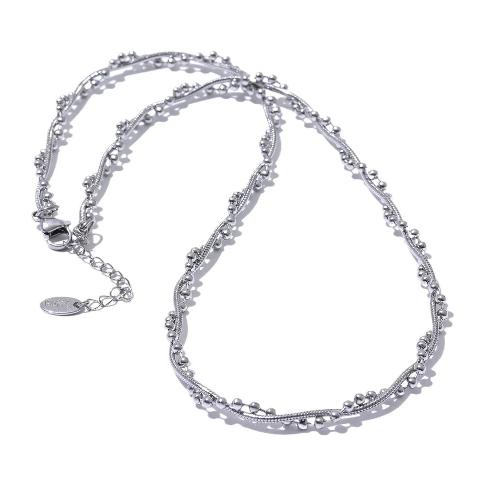Handmade Twisted Chain Collar Necklace