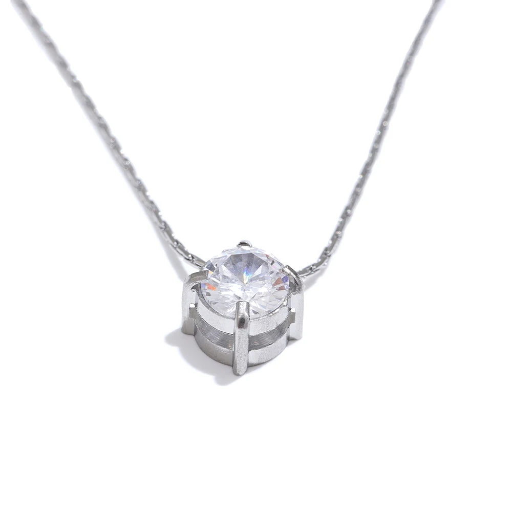 Korean Cubic Zirconia Cast Delicate Necklace Pendant
