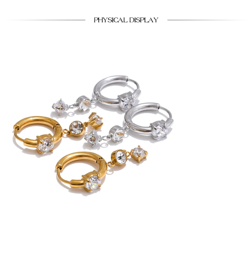 CZ Drop Earrings Chic Jewelry