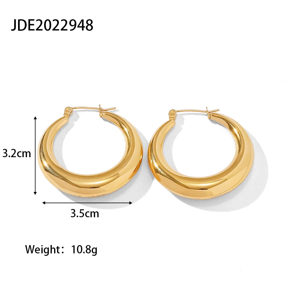 Vintage Hollow Hoop Earrings