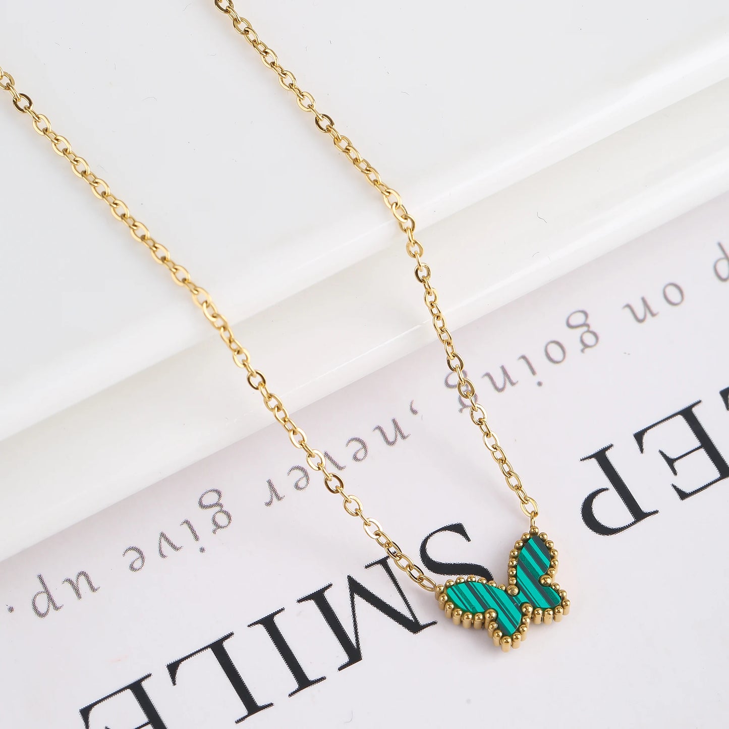 3PCS Stainless Steel Butterfly Jewelry Set