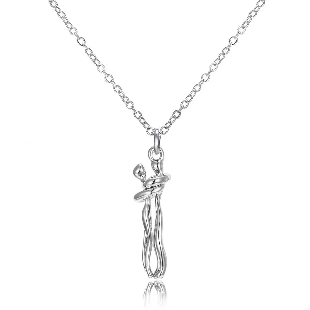 Hug Pendant Chain Necklace Jewelry