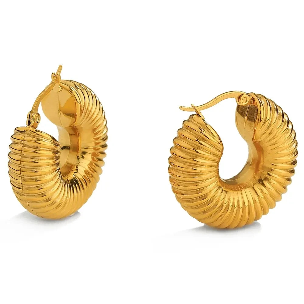Geometric Statement Hollow Earrings