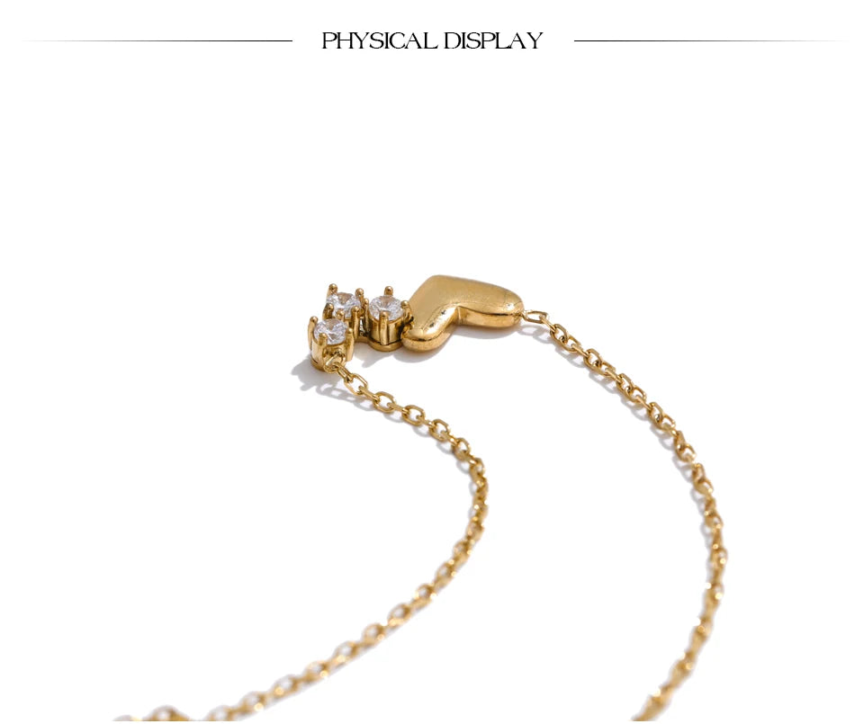 Delicate Zirconia Heart Necklace