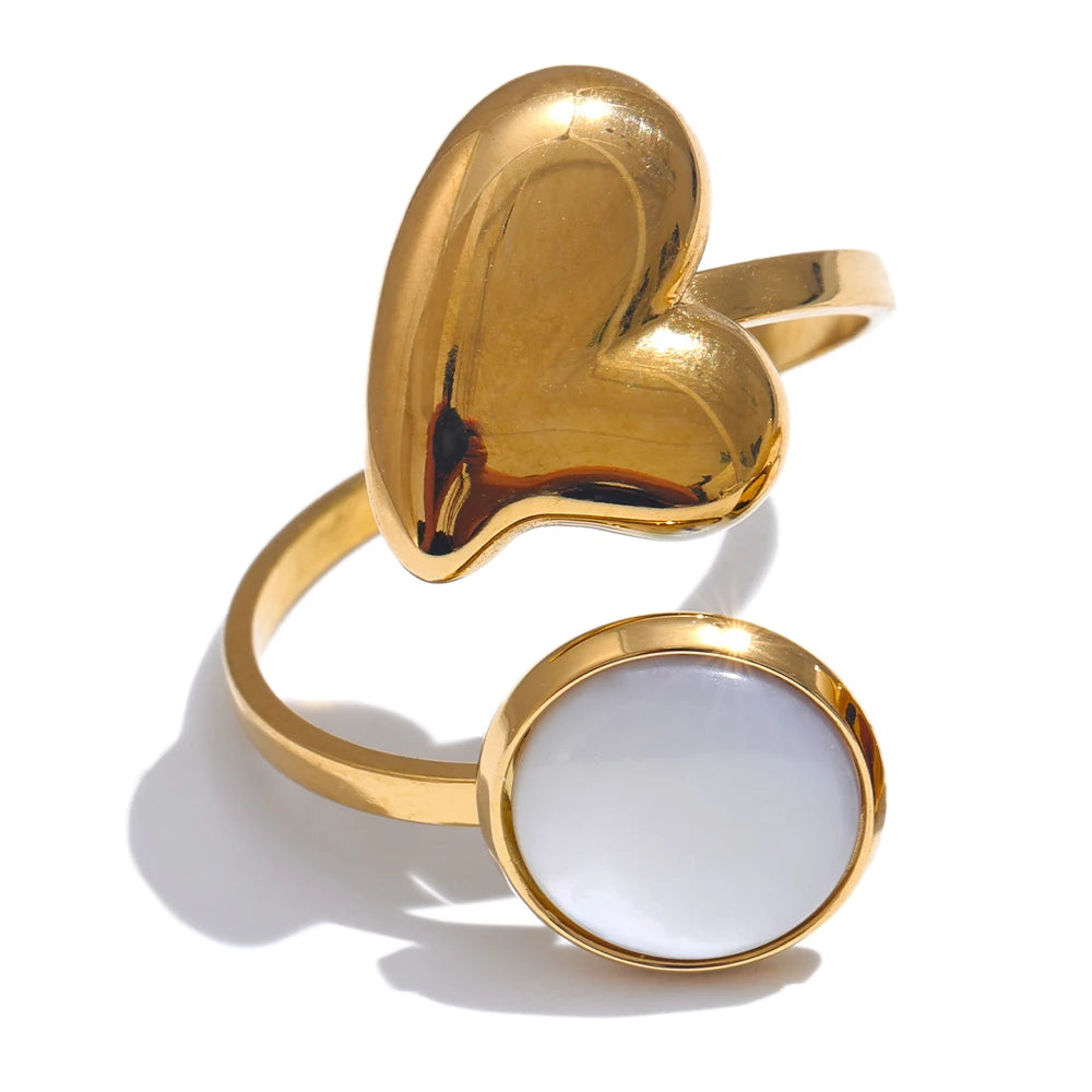 Heart Love Square Opening Ring