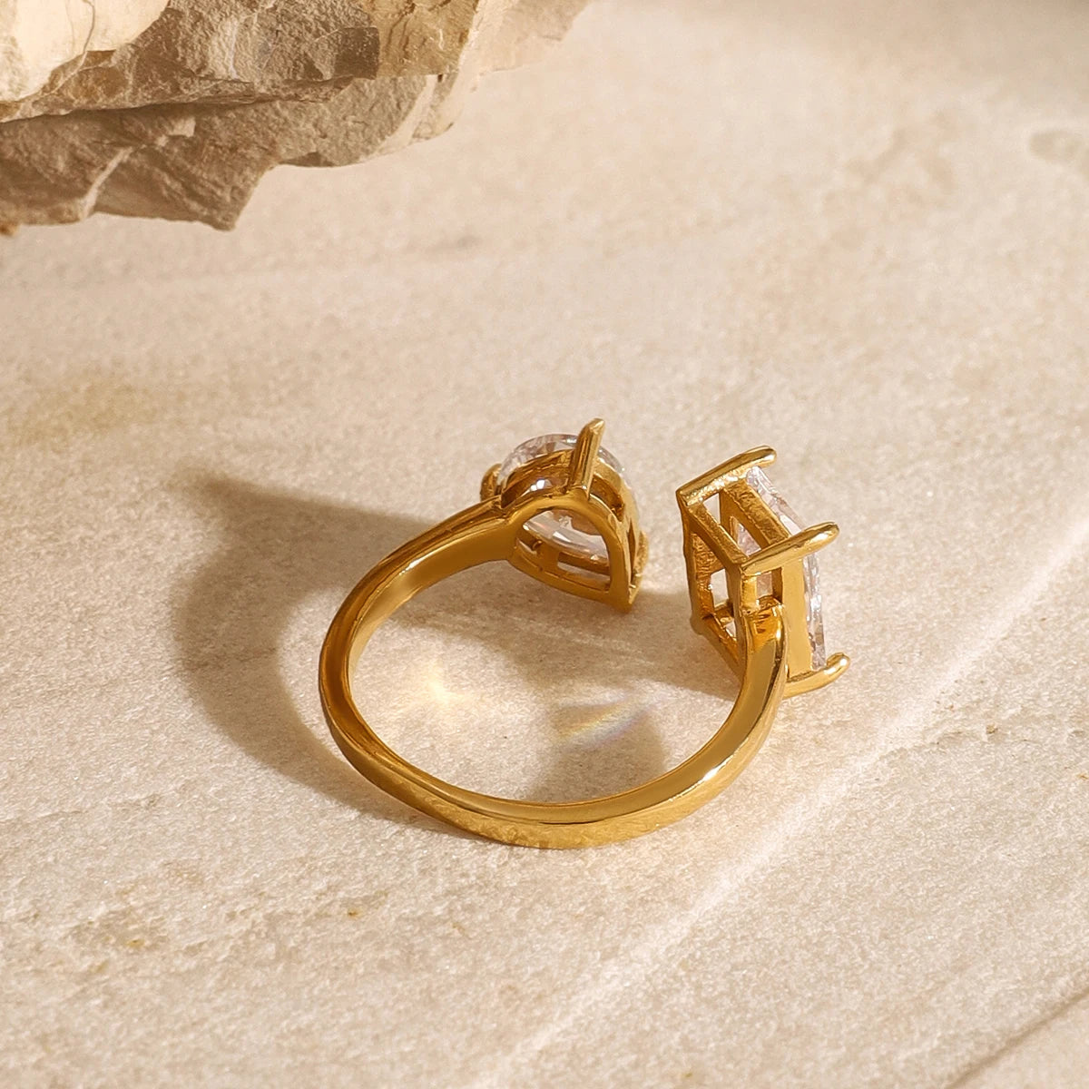 Cubic Zirconia Open-end Rings
