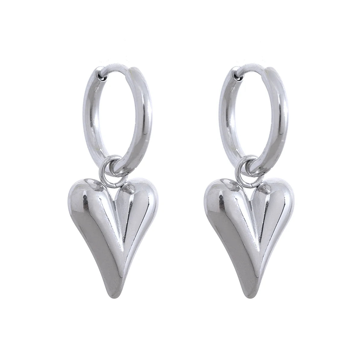 Chic Heart Huggie Hoop Earrings