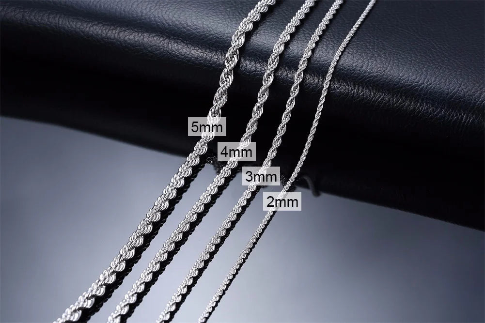 Minimalist Twist Rope Chain Necklace