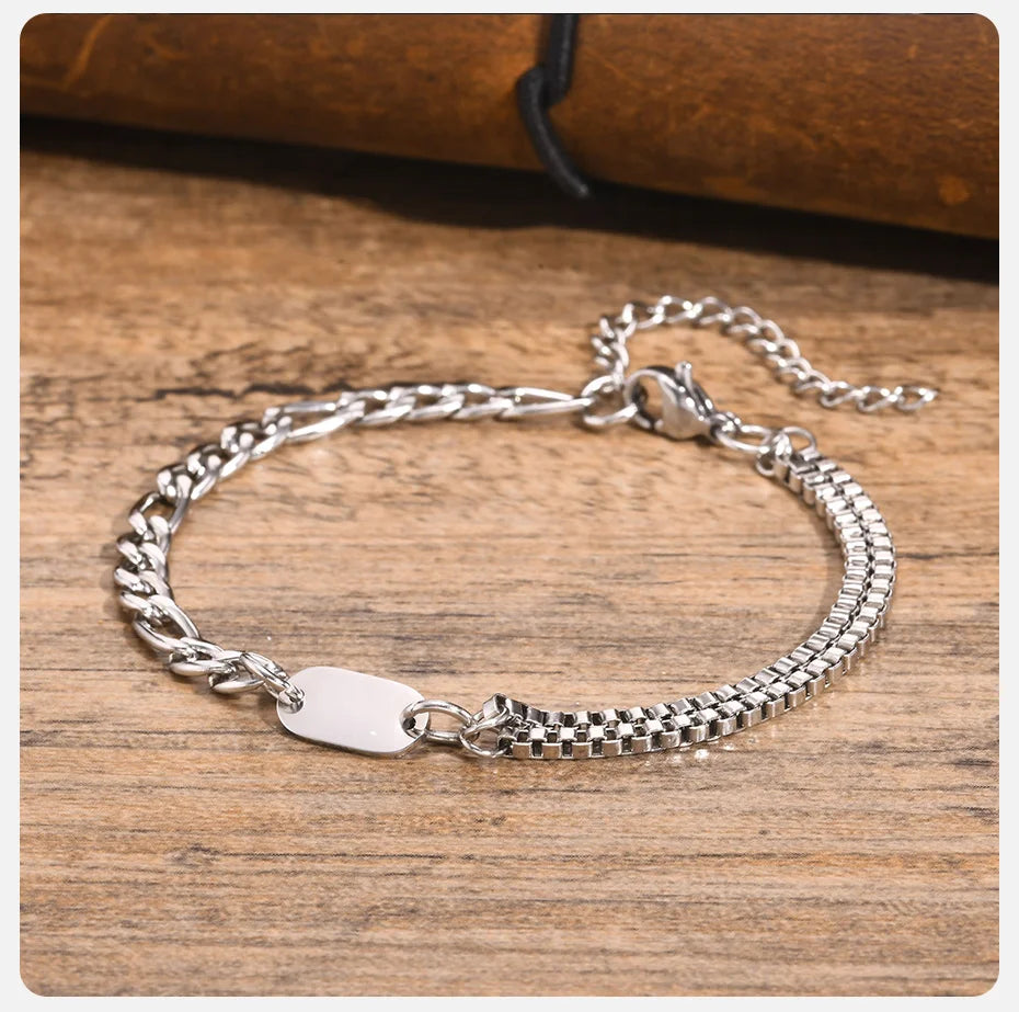 A-Z Initial Link Chain Bracelets