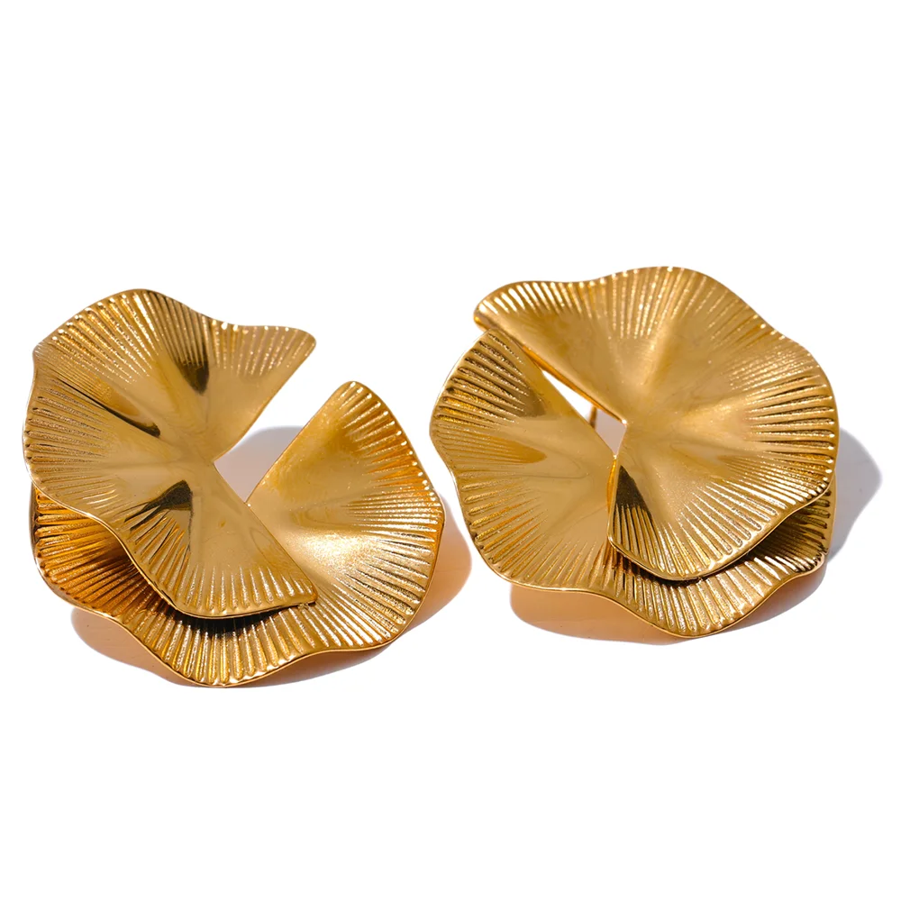 Flower Statement Stud Earrings