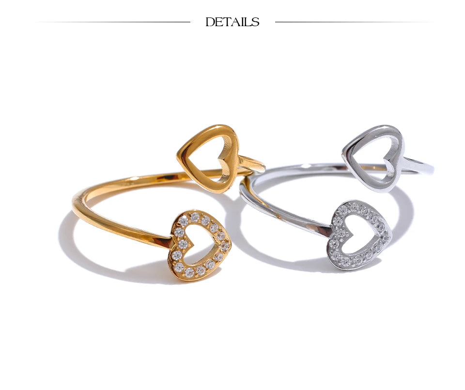 Heart Hollow Adjustable Ring