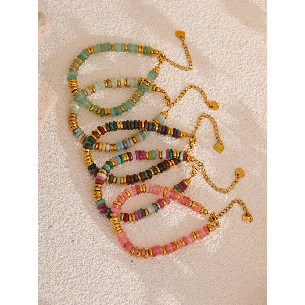 Natural Stone Beads Chain Handmade Bracelet