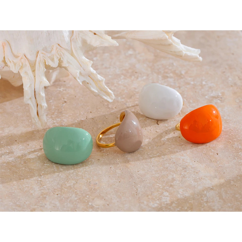 MultiColor Enamel Waterproof Ring