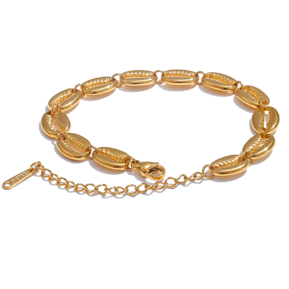 Handmade Stainless Steel Shell Bracelet
