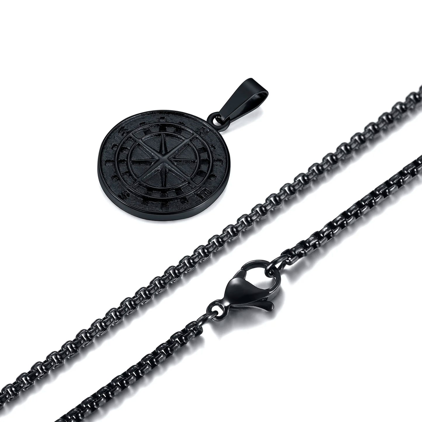 North Star & Anchor Medal Pendant for Men
