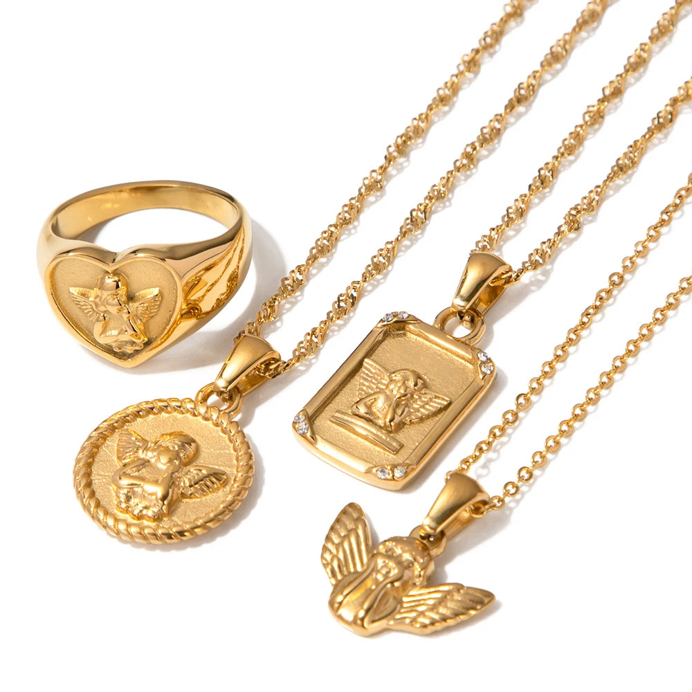 Angel Pendant Necklace Chain