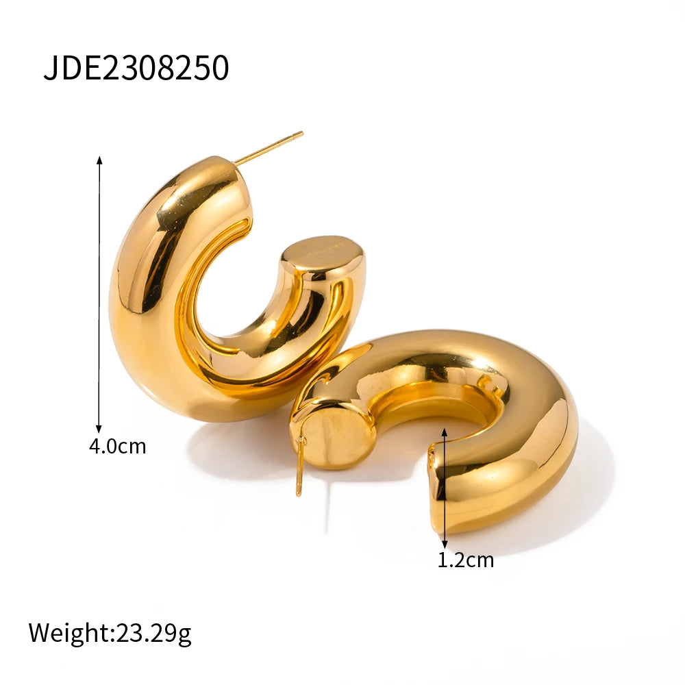 Vintage Hollow Hoop Earrings