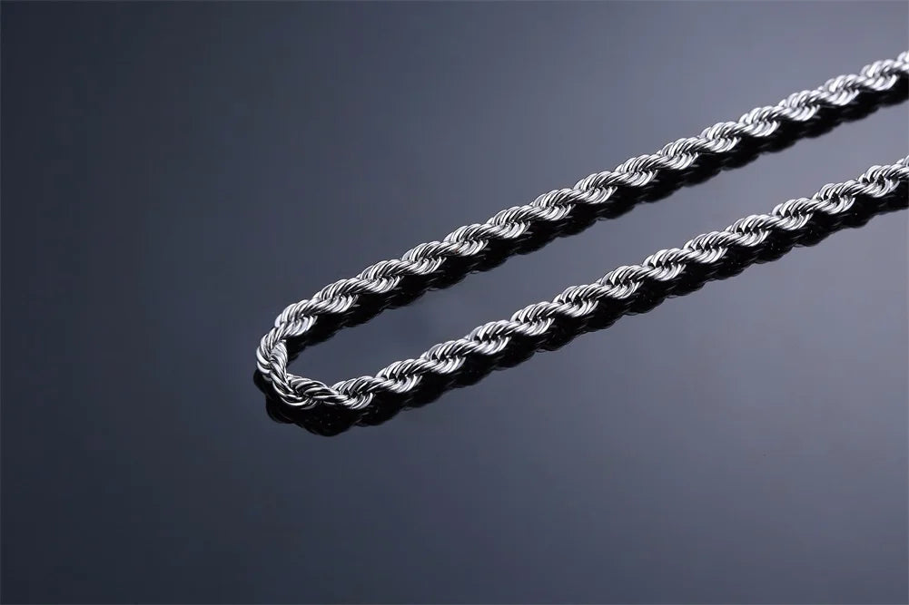 Minimalist Twist Rope Chain Necklace