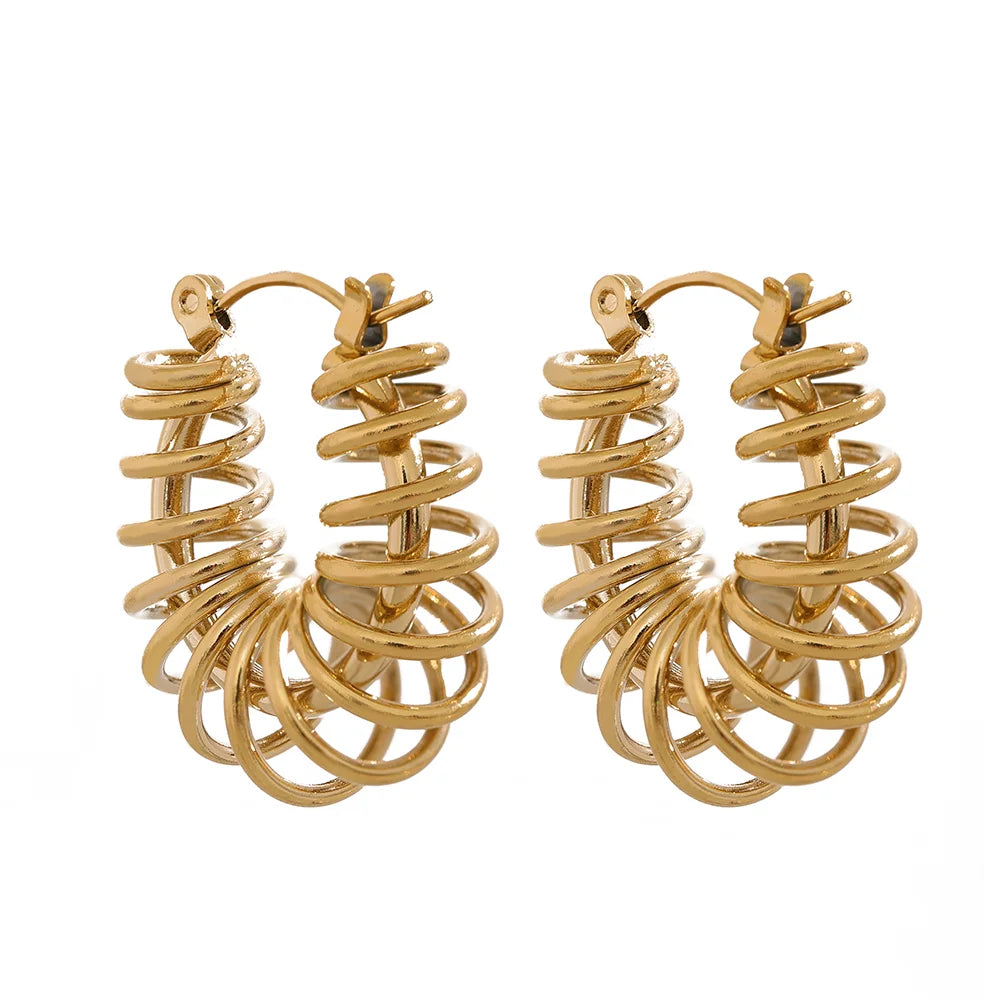 Hollow Geometric Hoop Earrings