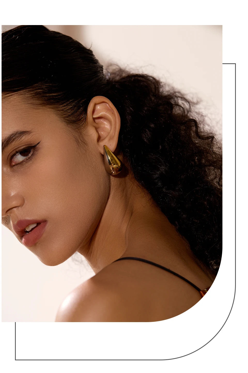 Water Drop Fashion Hollow Stud Earrings
