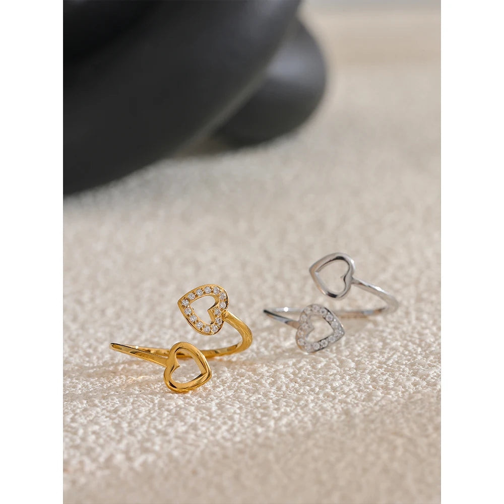 Heart Hollow Adjustable Ring