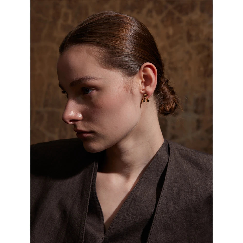 Chic Cherry Stud Earrings