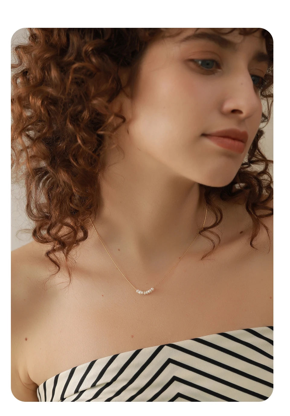 Tarnish-Free Natural Pearl Beads Necklace
