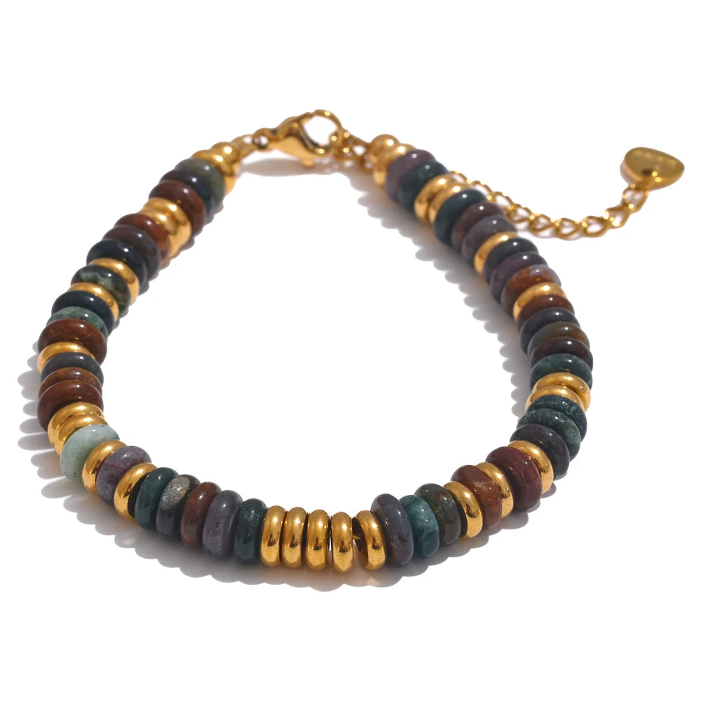 Natural Stone Beads Chain Handmade Bracelet