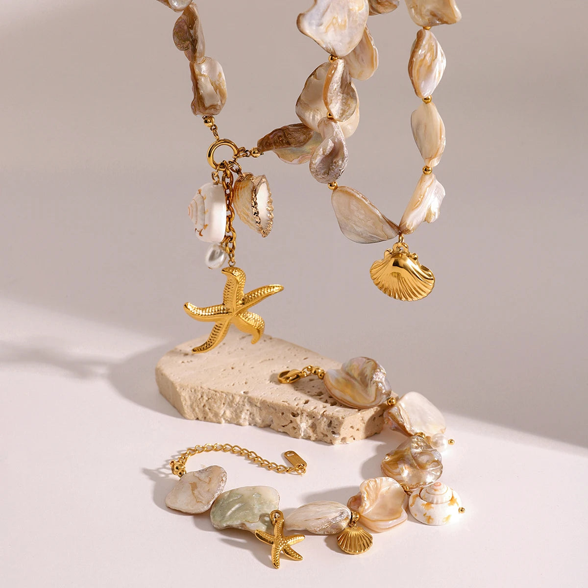 Summer Ocean Charm Bracelet & Necklace