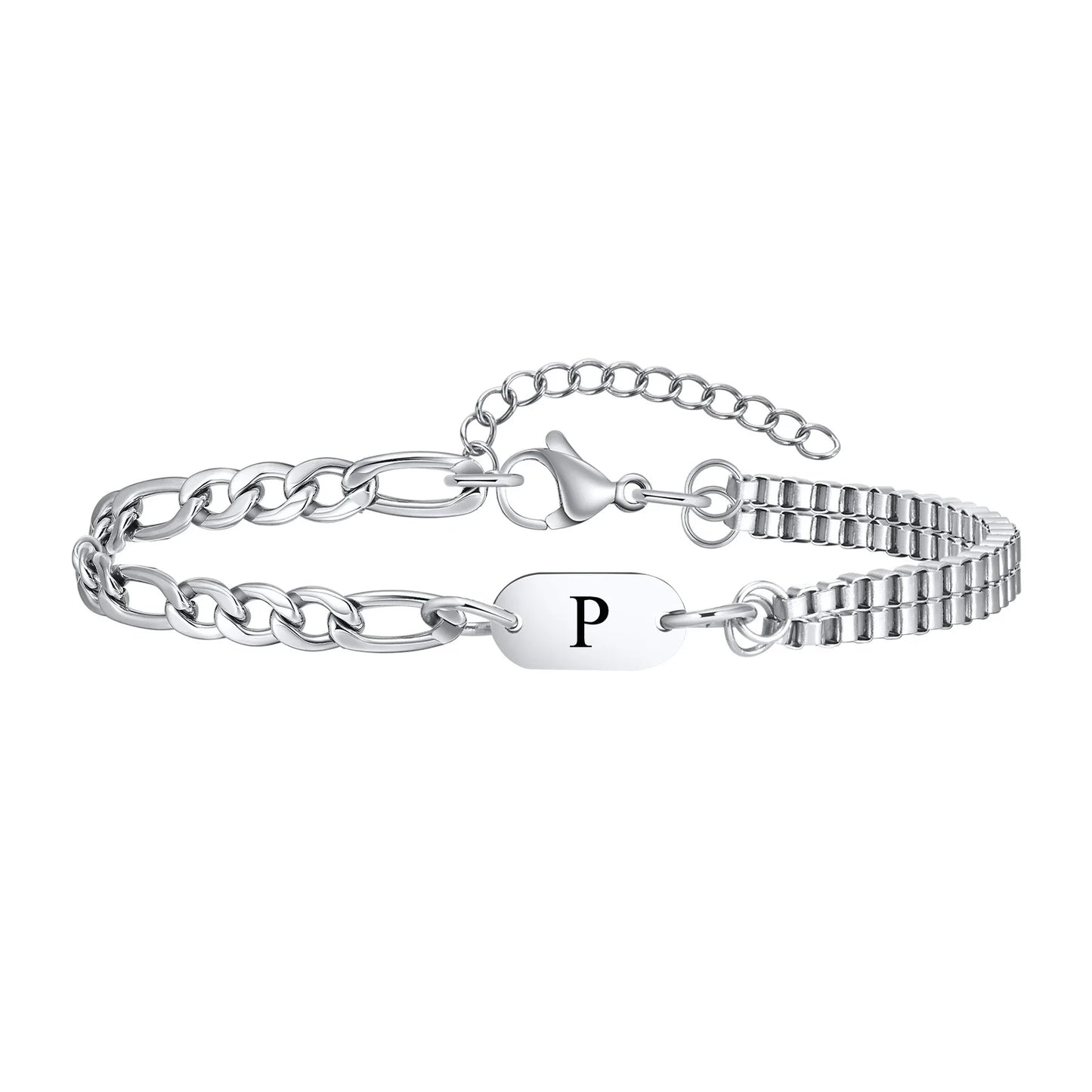 A-Z Initial Link Chain Bracelets