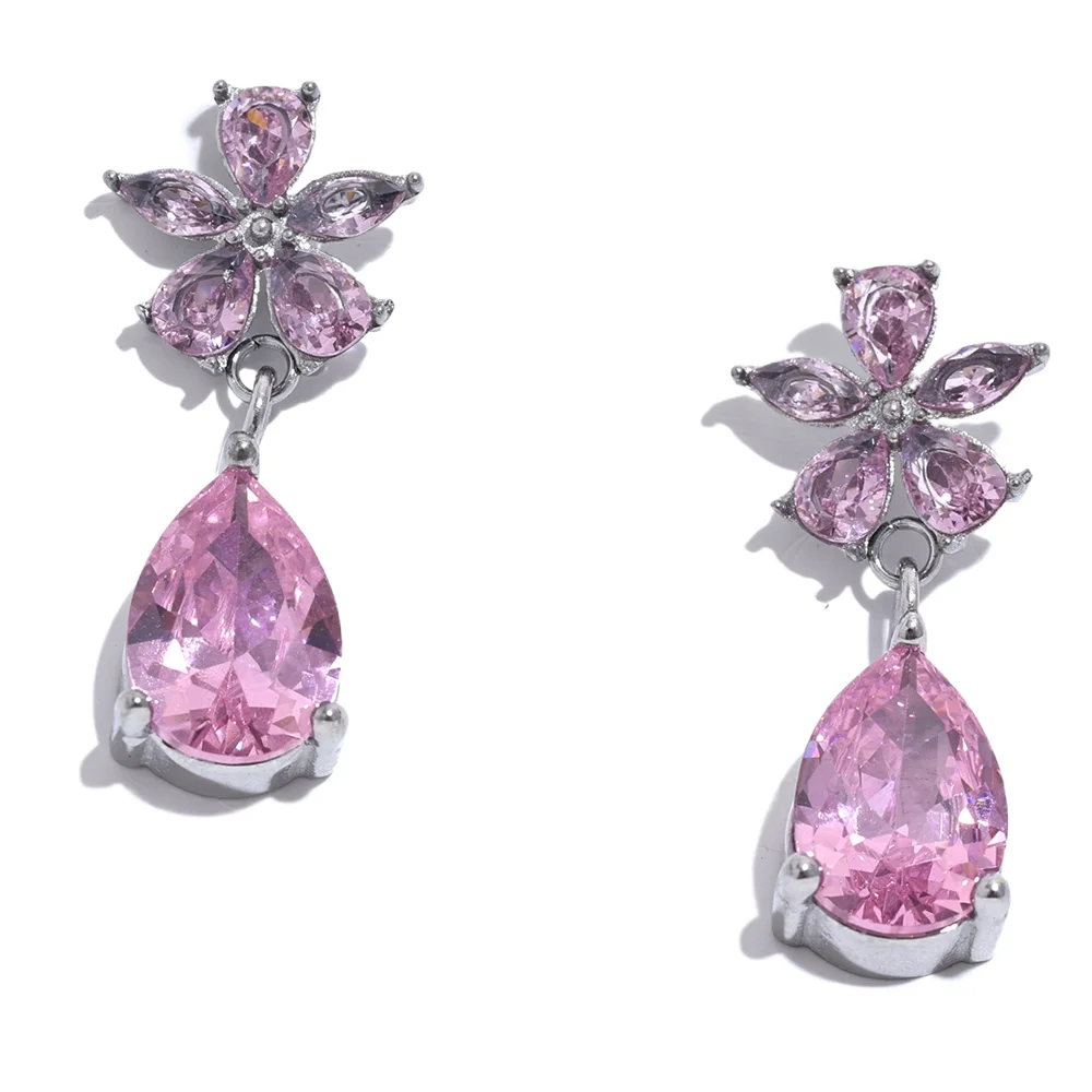 Luxury Colorful Flower Drop Earrings