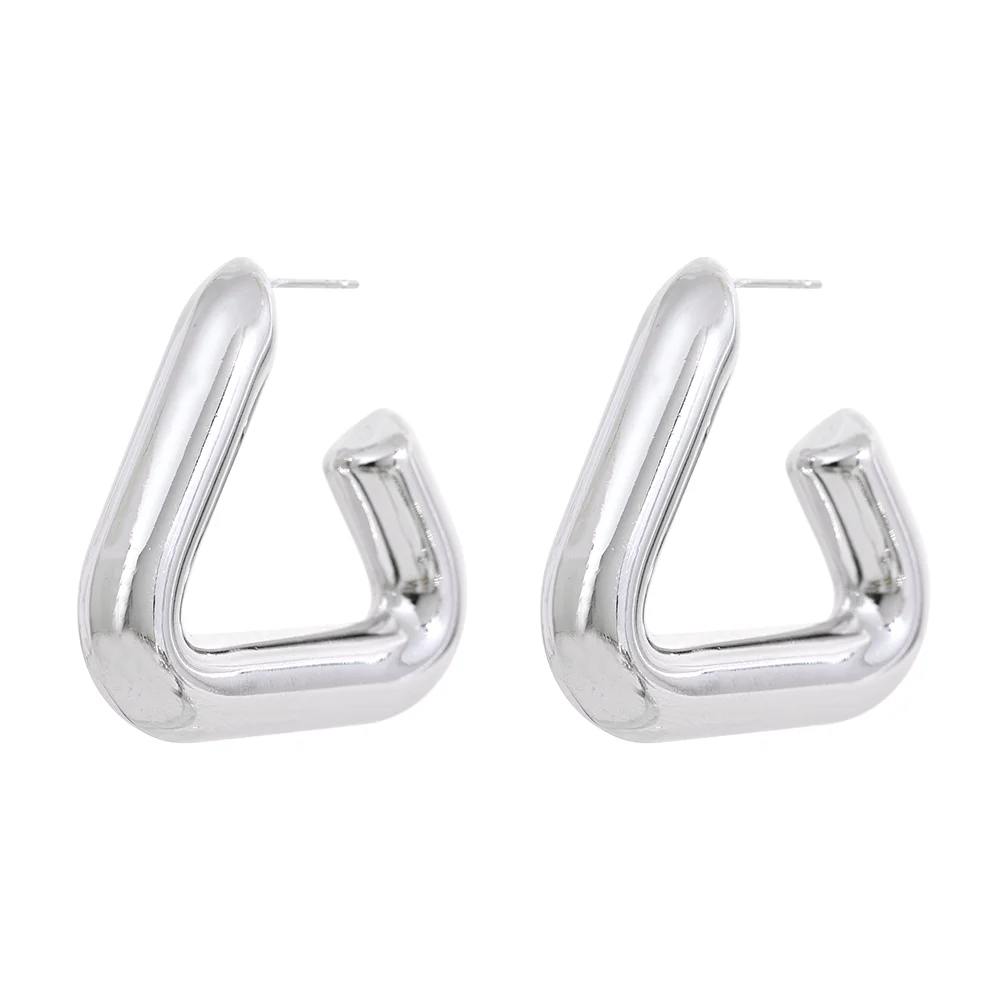 Chunky Triangle Hoop Earrings