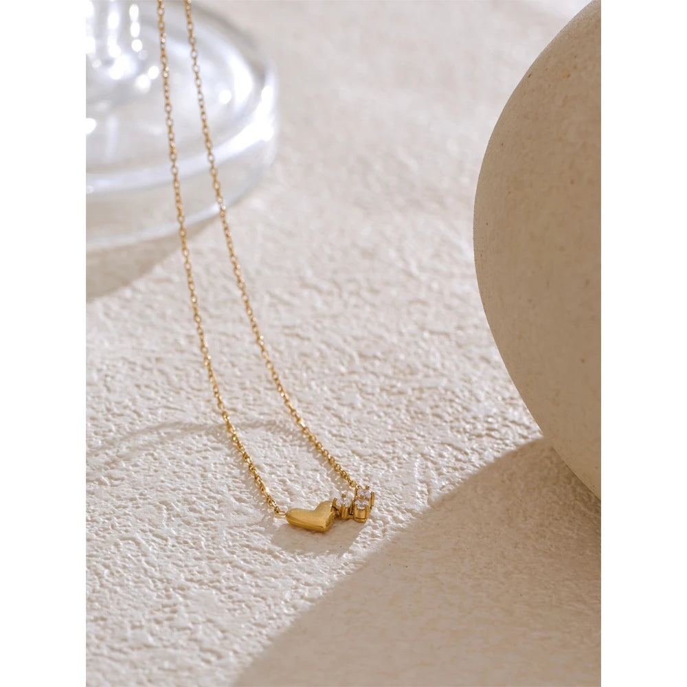Delicate Zirconia Heart Necklace
