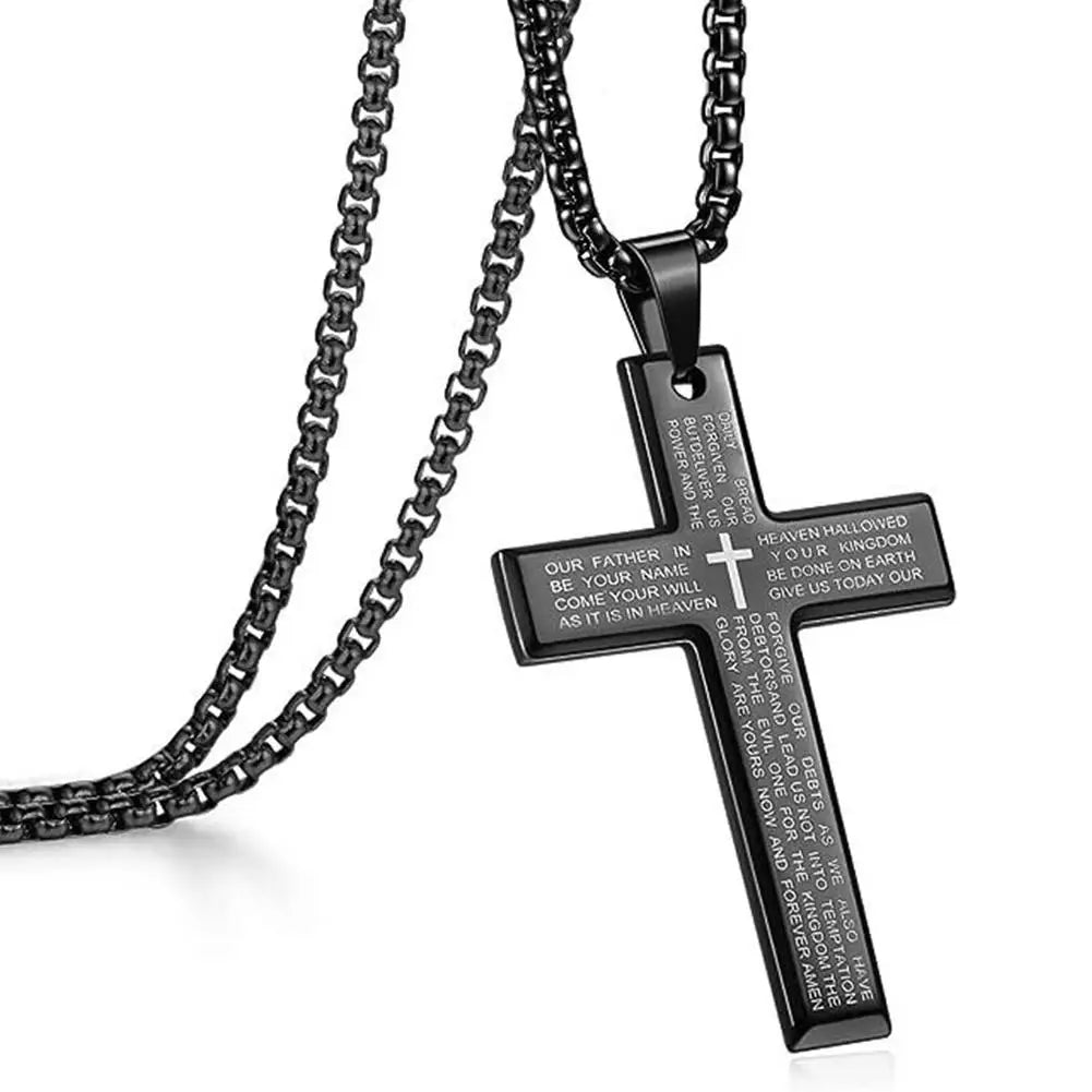 Christian Bible Cross Chain Necklace